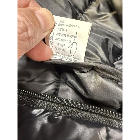 Kids Child Puffer Jacket Size 11-12 Large YL (150) Black Youth Full Zip Hooded - Picture 7 of 7